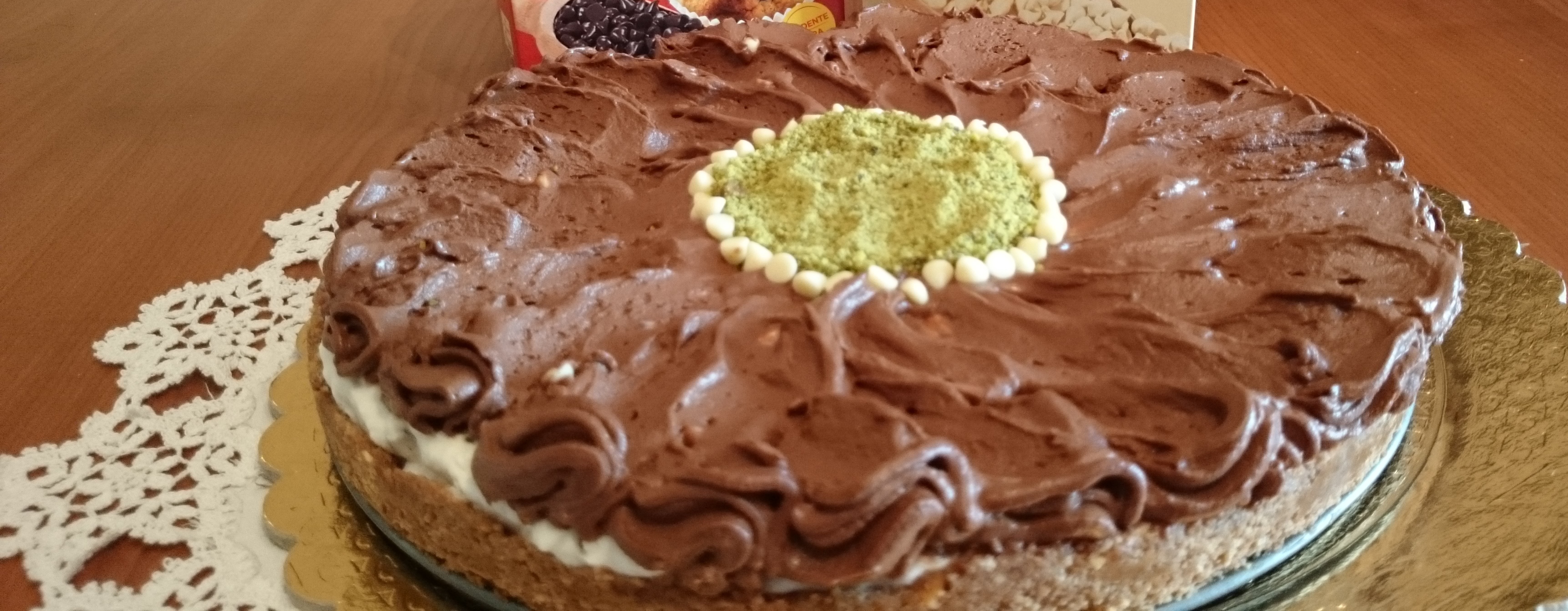 Cheesecake al mascarpone e gocce di cioccolato fondente