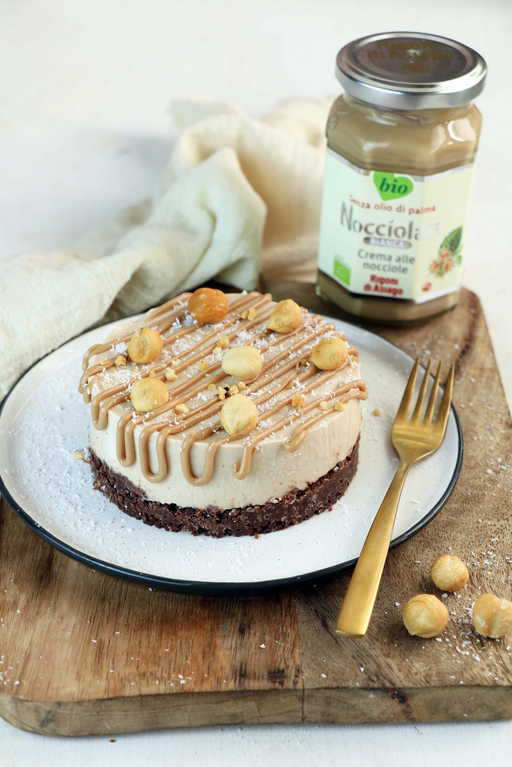 Cheesecake alla nocciola e cocco