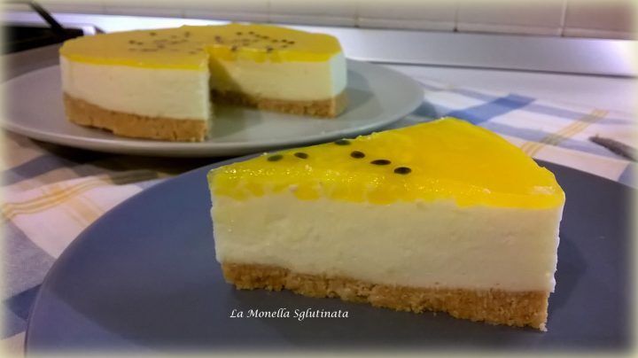Cheesecake alla panna e passion fruit