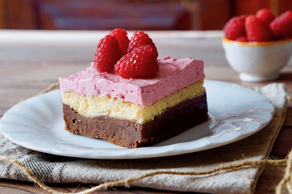 Cheesecake Broownie ai Lamponi