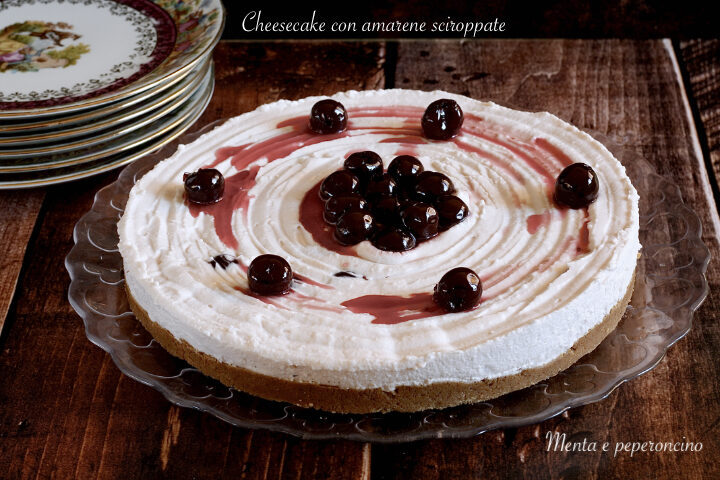 Cheesecake con amarene sciroppate