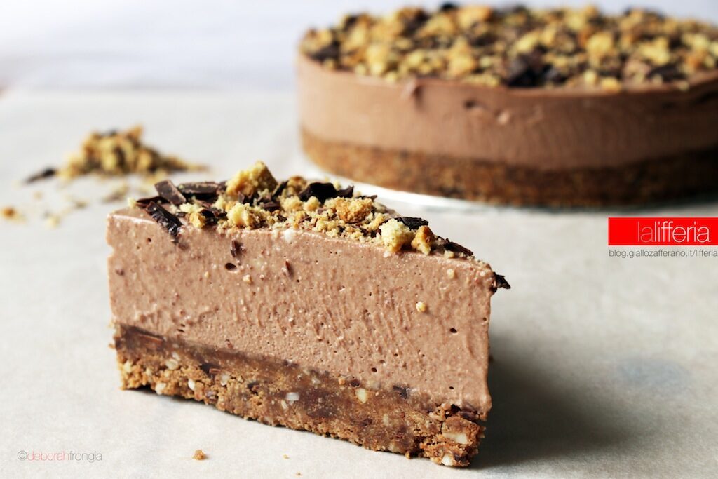Cheesecake con ricotta e cioccolato fondente senza cottura