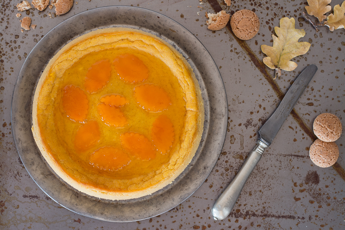 Cheesecake con zucca e amaretti