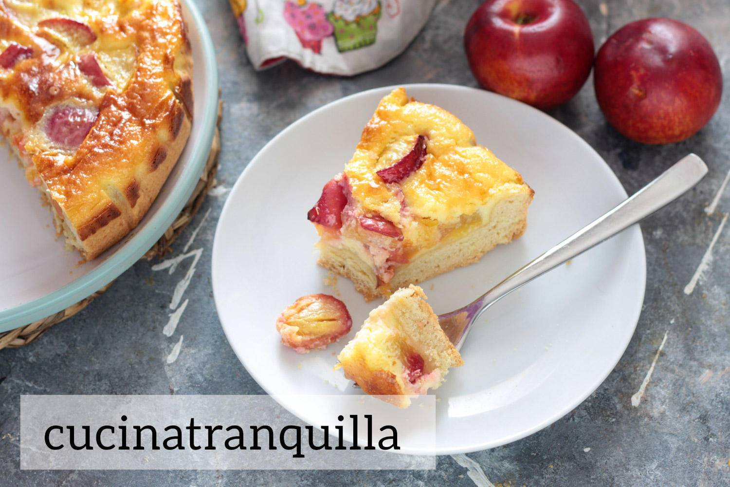 Cheesecake cotta alle pesche