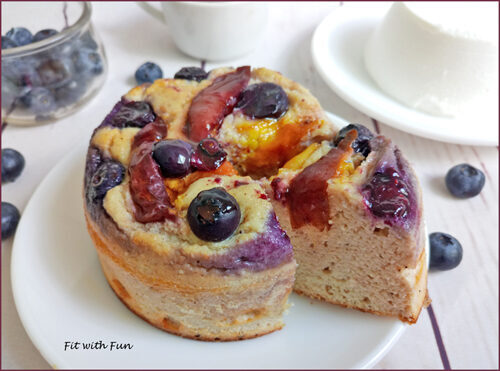 Cheesecake cotta con ricotta e frutta