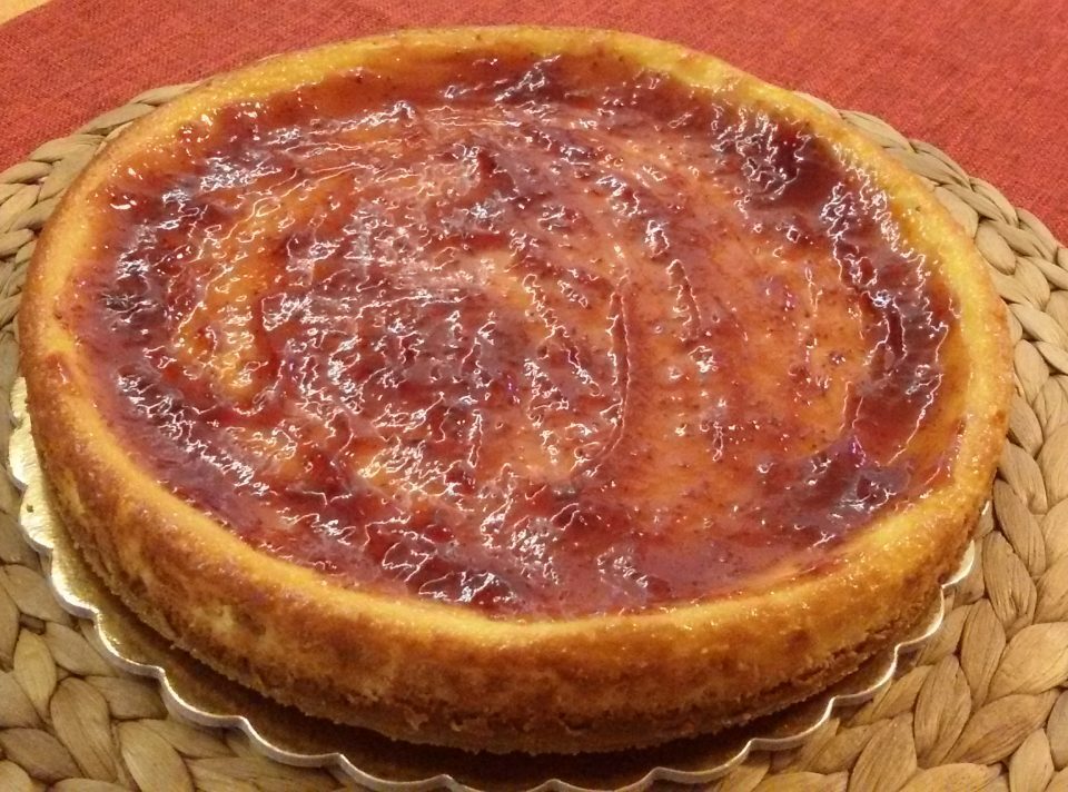 Cheesecake cotta in forno
