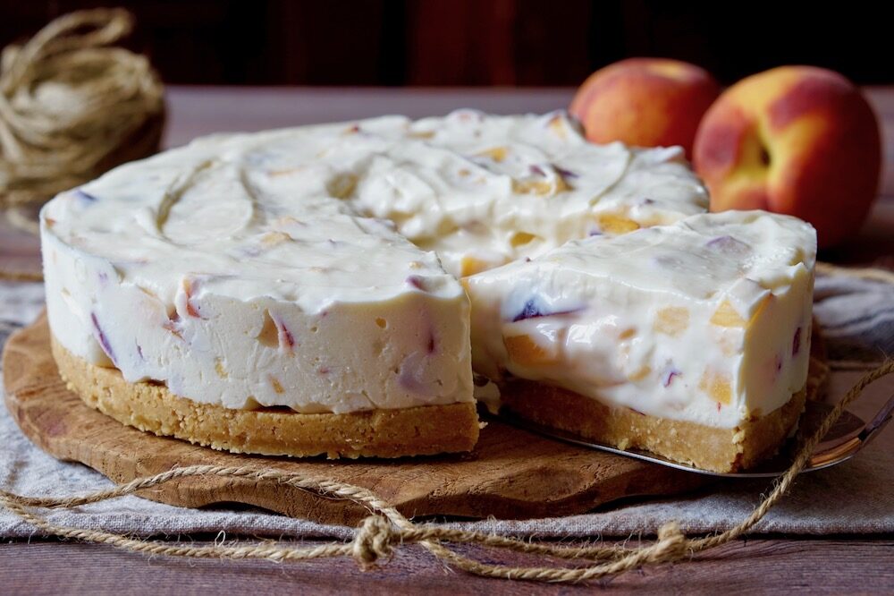 Cheesecake facile alle pesche