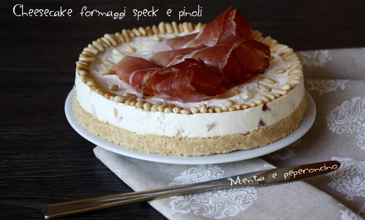 Cheesecake formaggi speck e pinoli