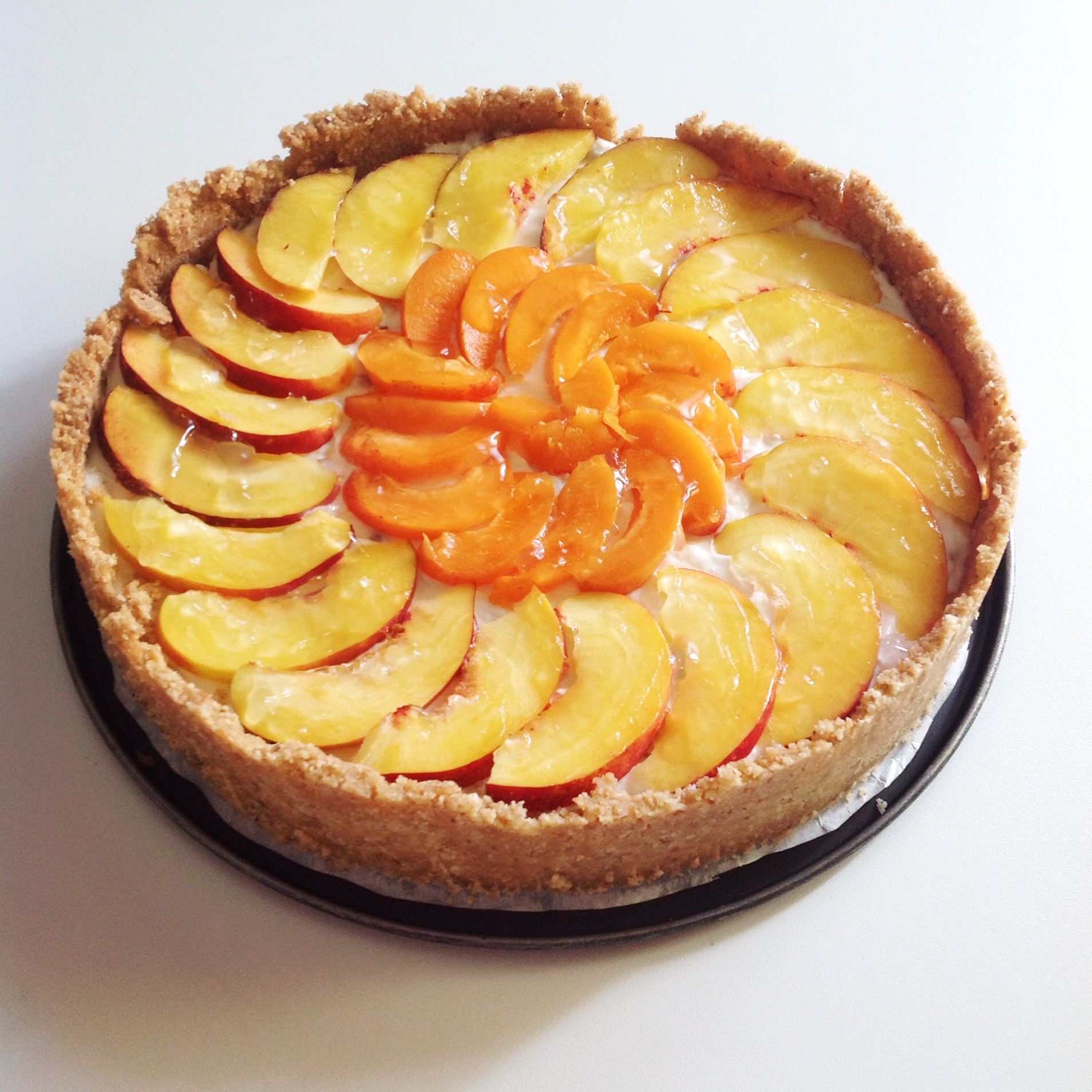 Cheesecake fredda con ricotta e fantasia di frutta