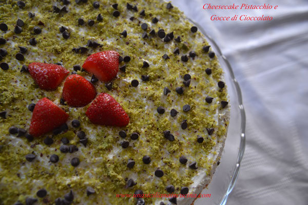 Cheesecake fredda pistacchio e cioccolato
