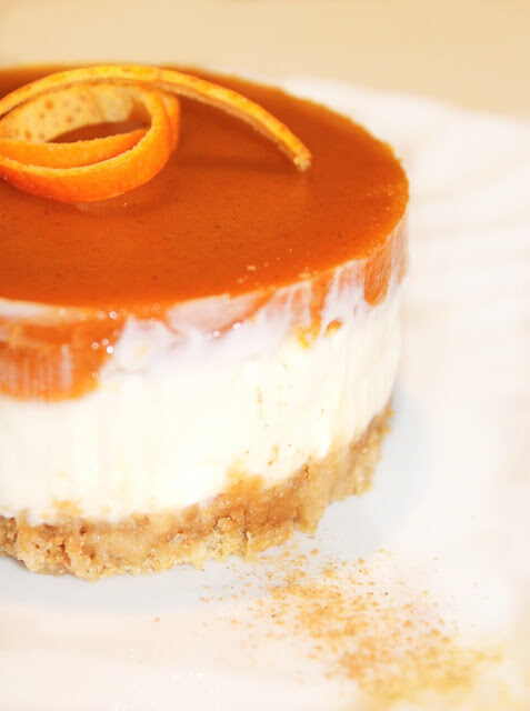 Cheesecake leggera zucca, arancia e cannella