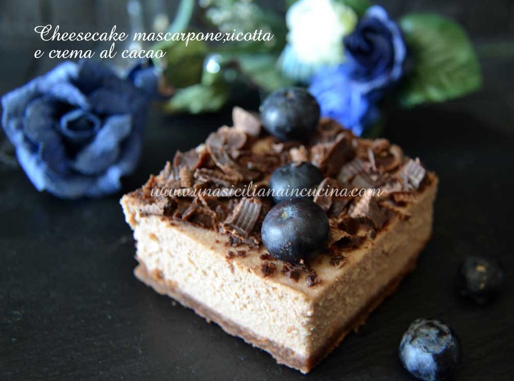 Cheesecake mascarpone ricotta crema al cacao