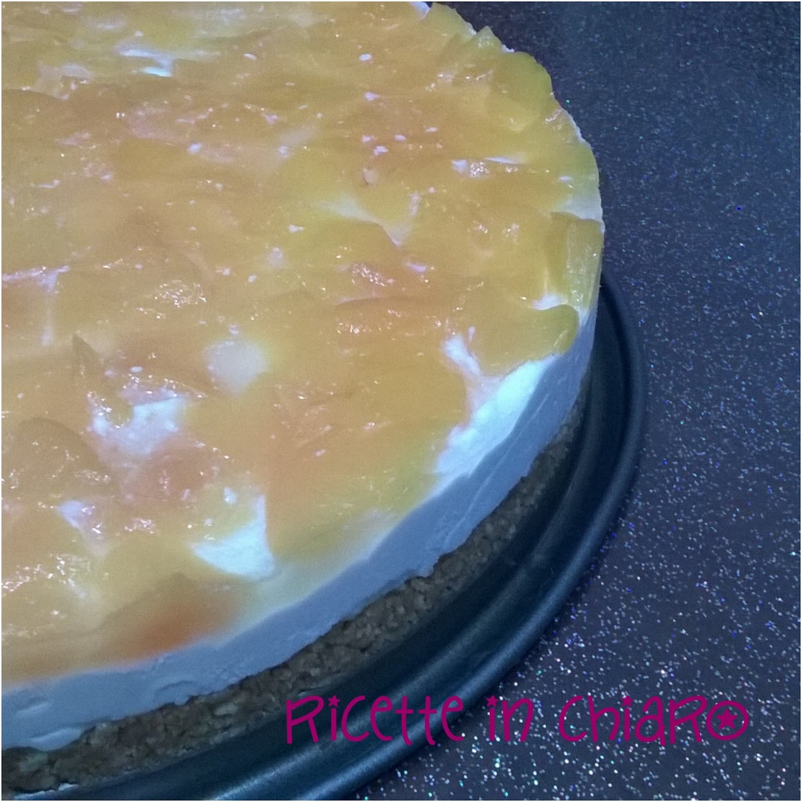 Cheesecake mimosa alle pesche