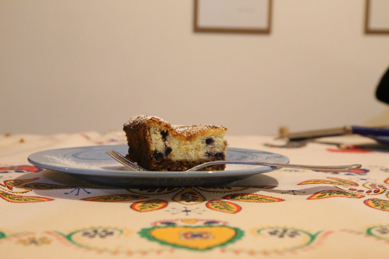 Cheesecake mirtilli e cocco