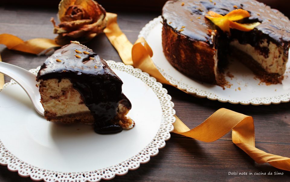 Cheesecake new-york arancia e cioccolato