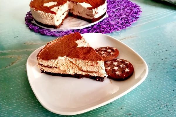Cheesecake pan di stelle variegato, senza colla di pesce e cottura: ricetta bimby e tradizionale