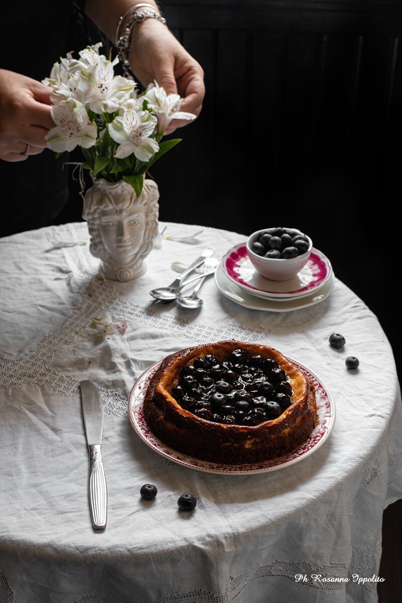 Cheesecake ricotta e mirtilli