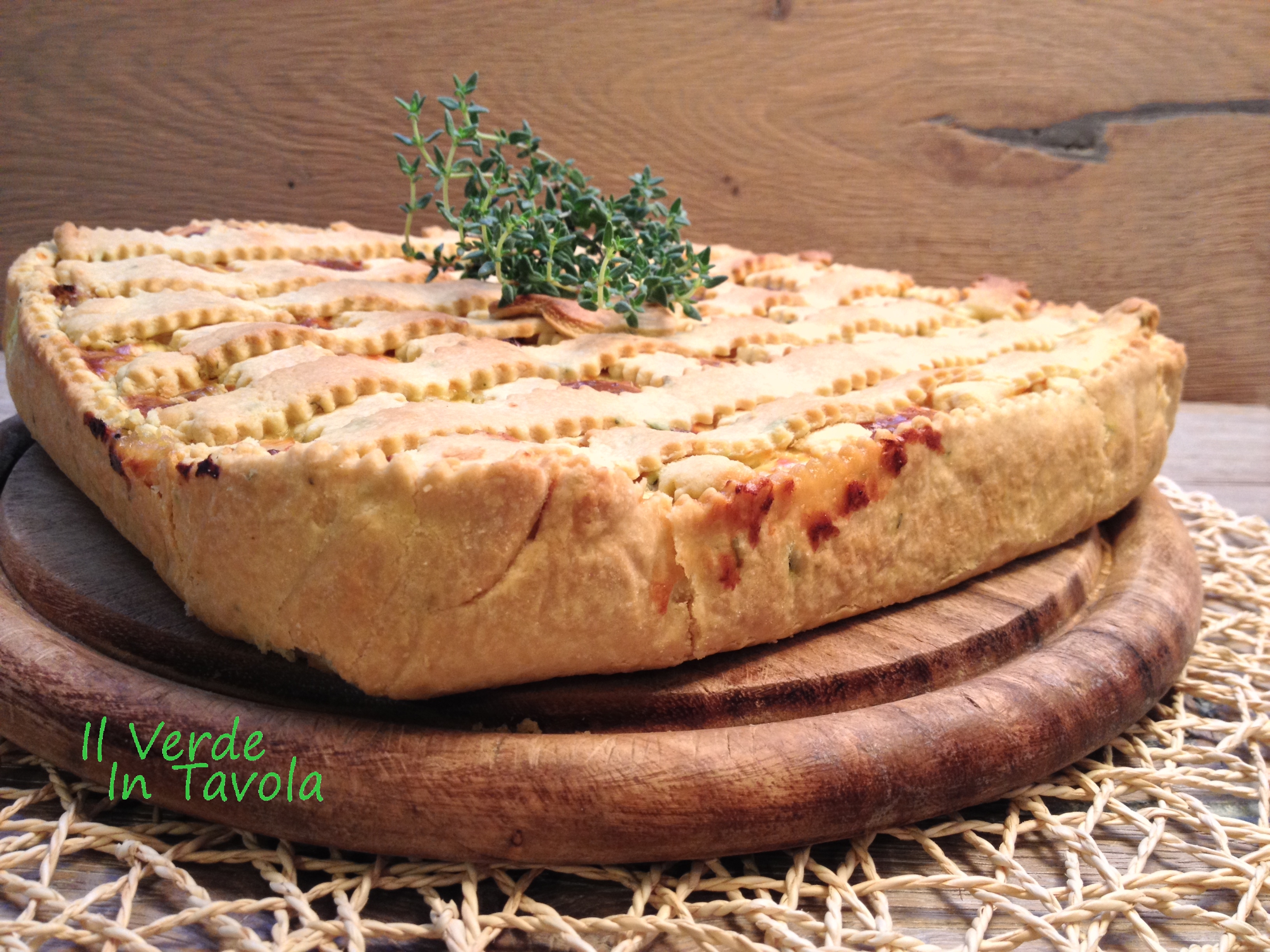 Cheesecake salata ai porri con pasta brisèe al timo