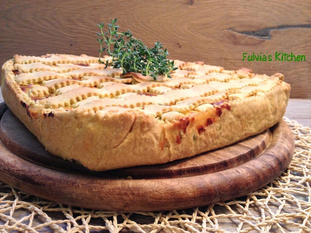 Cheesecake salata ai porri con pasta brisèe al timo