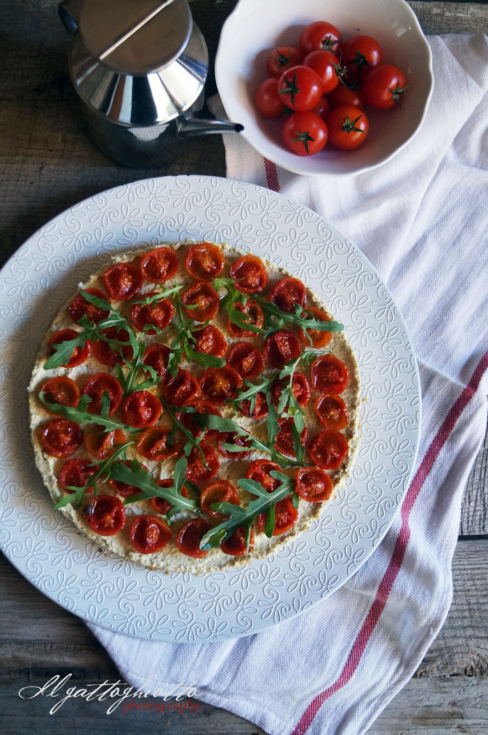 Cheesecake (salata) al pesto e pomodorini confit