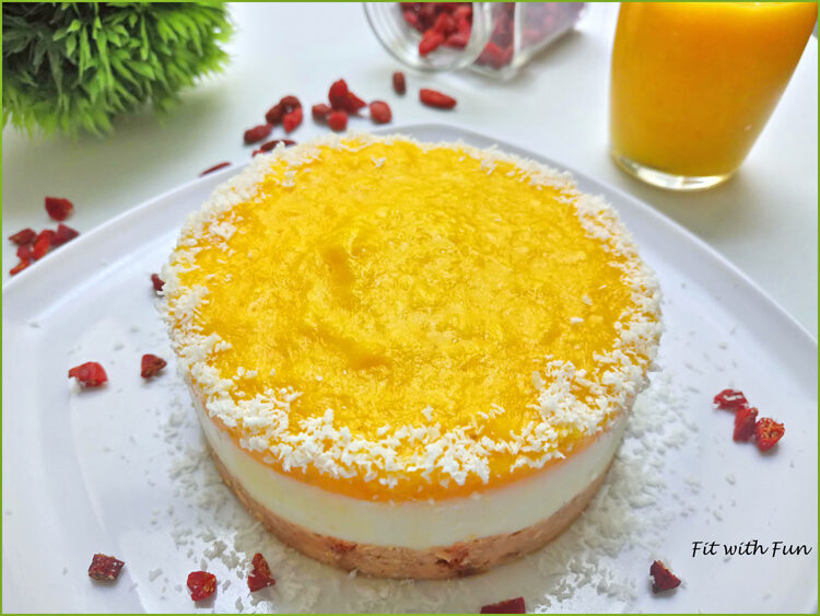 Cheesecake Semifreddo Cocco Mango e Bacche di Goji