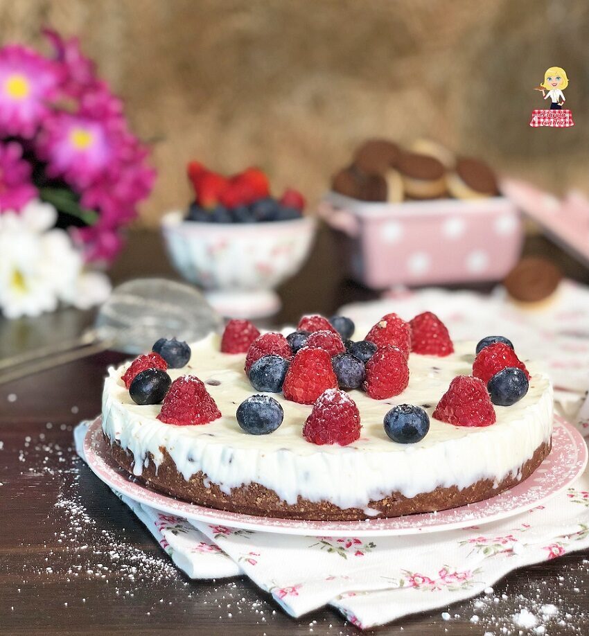 Cheesecake senza cottura ai frutti di bosco