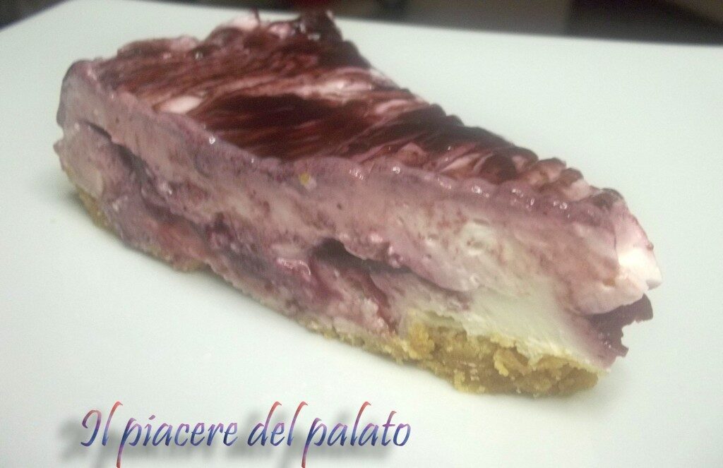 Cheesecake variegata al sambuco (versione fredda)