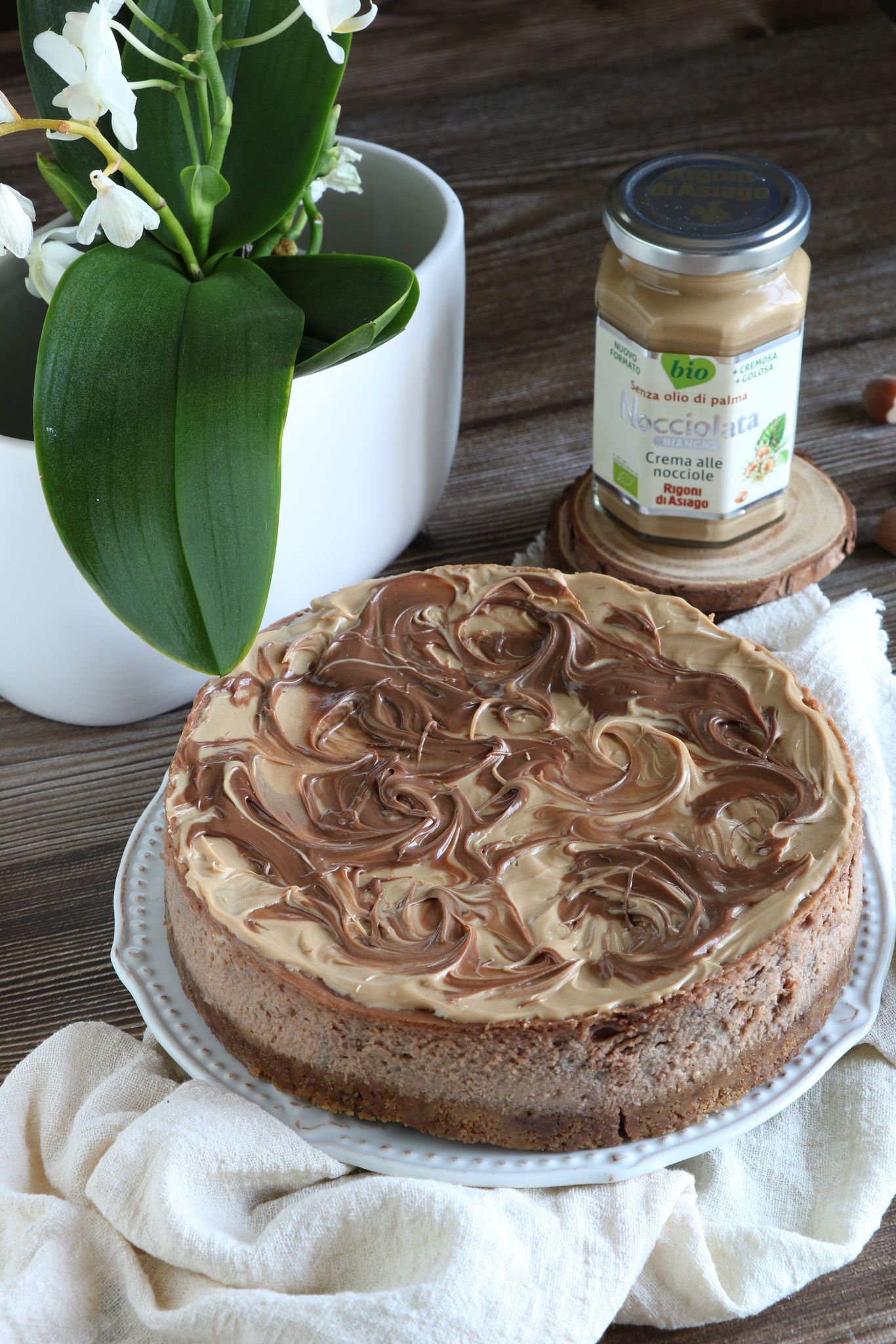 Cheesecake variegata alla nocciolata rigoni di asiago