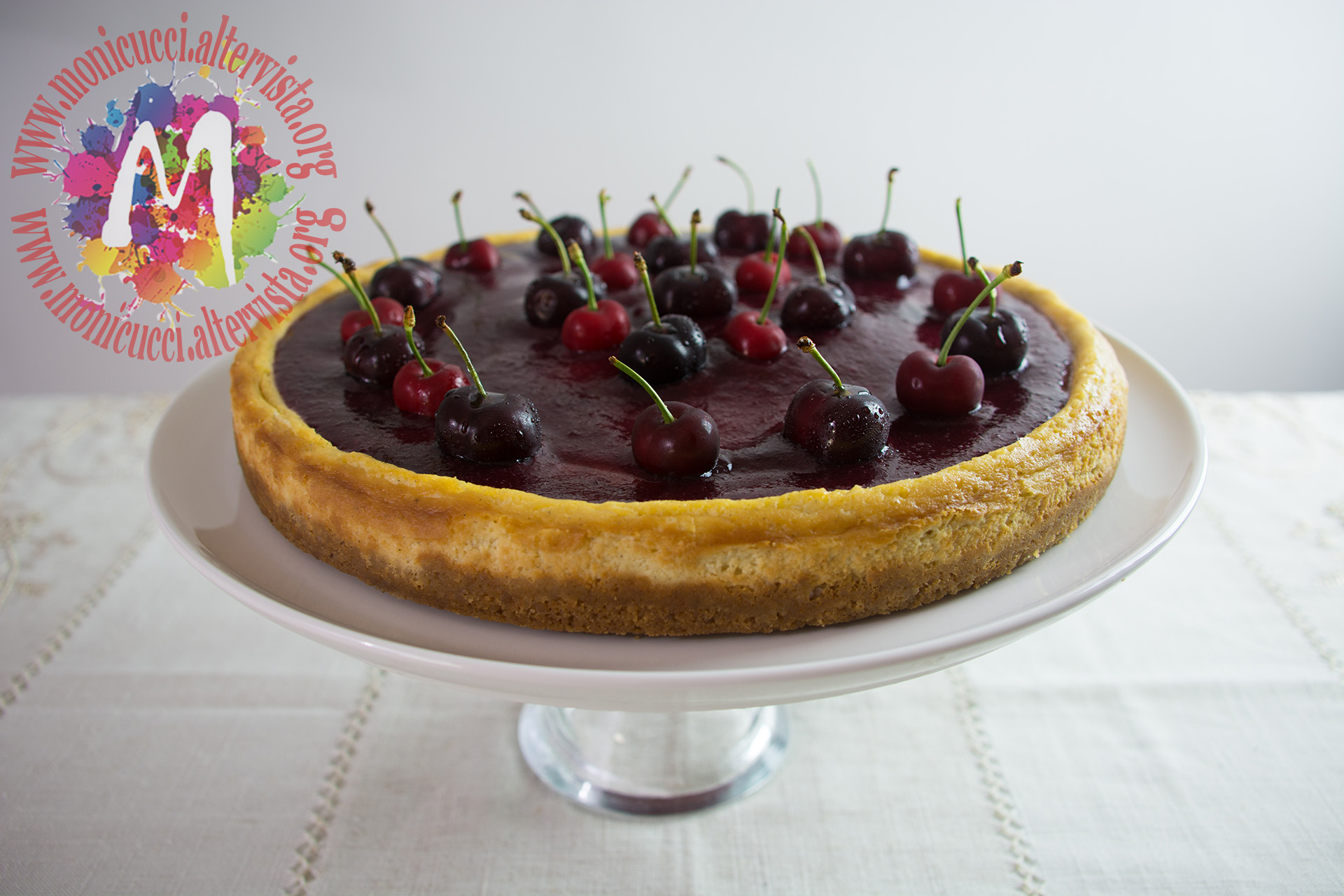Cherry cheesecake alla vaniglia e cioccolato bianco
