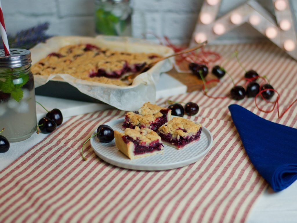 Cherry crumble bars, il dolcetto per il 4th of july