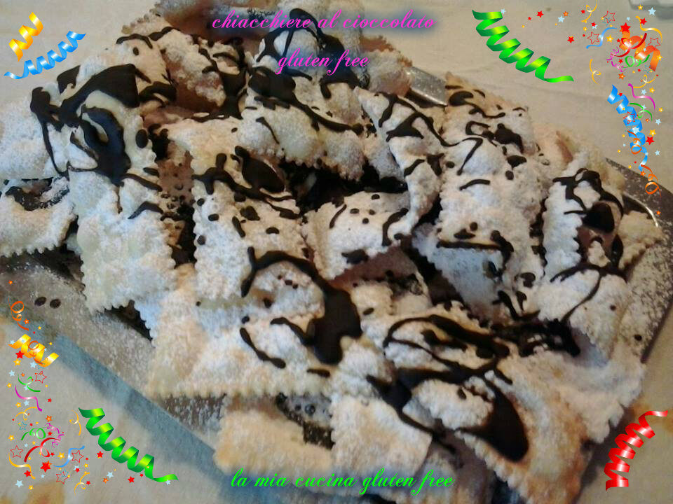 Chiacchiere gluten free al cioccolato