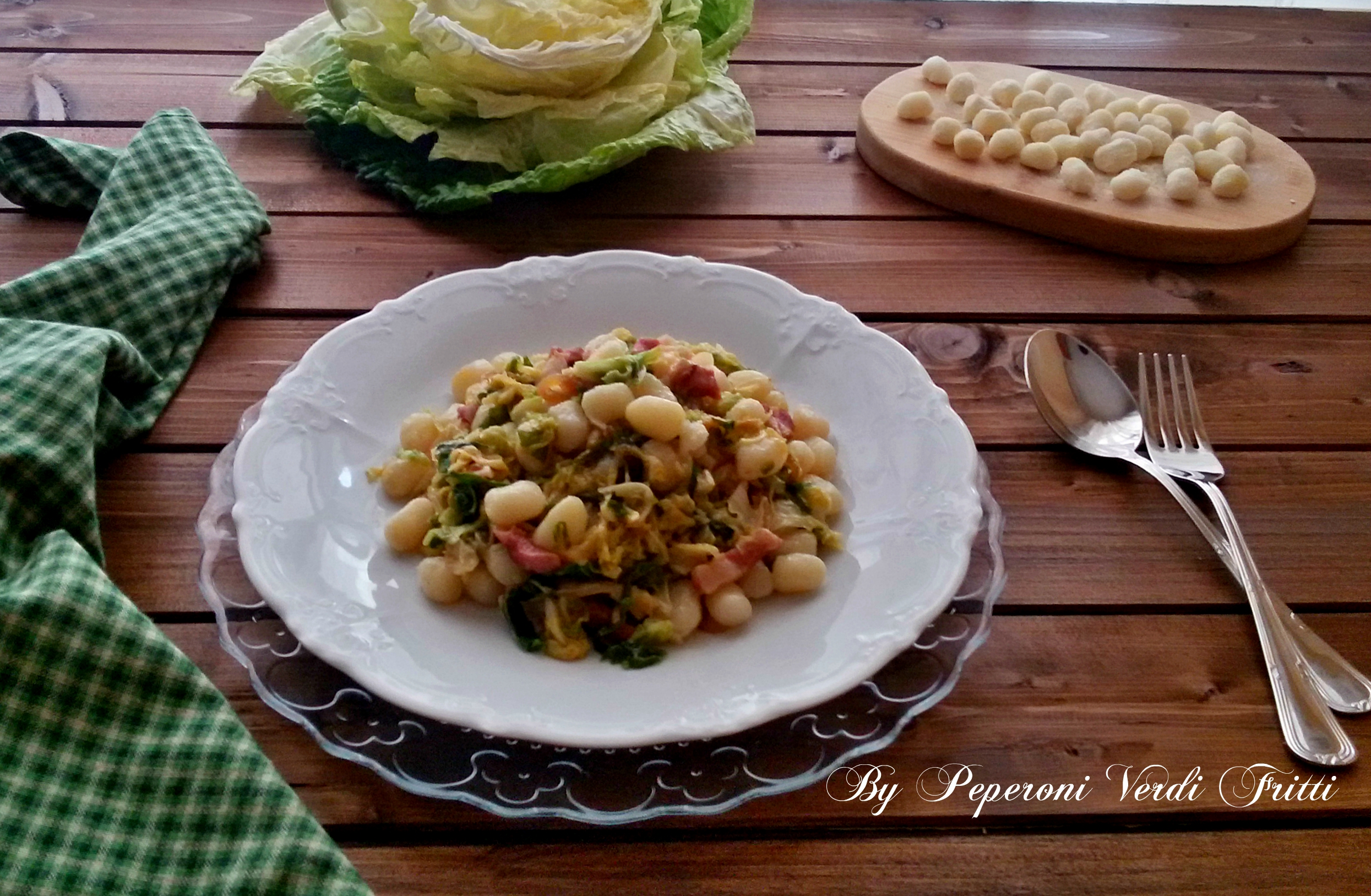Chicche di patate con cavolo cappuccio e pancetta