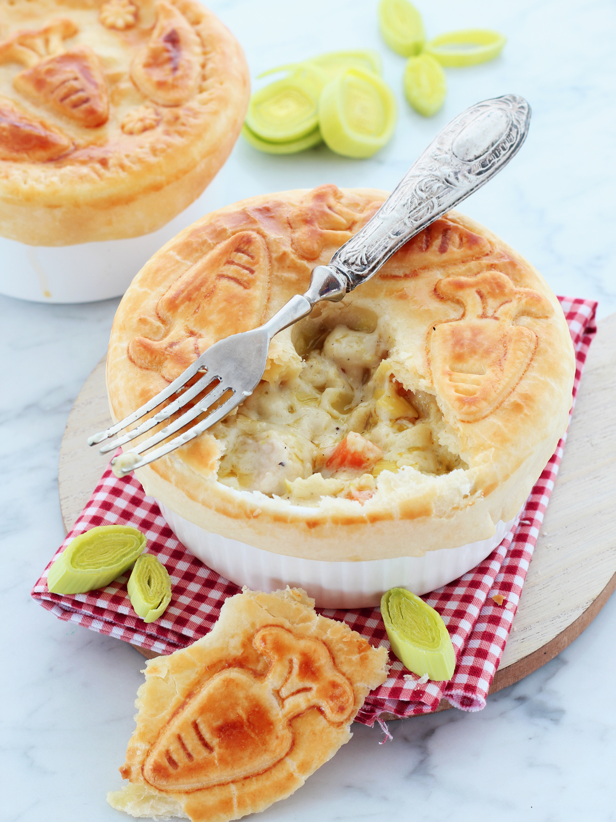 Chicken & leek pot pie
