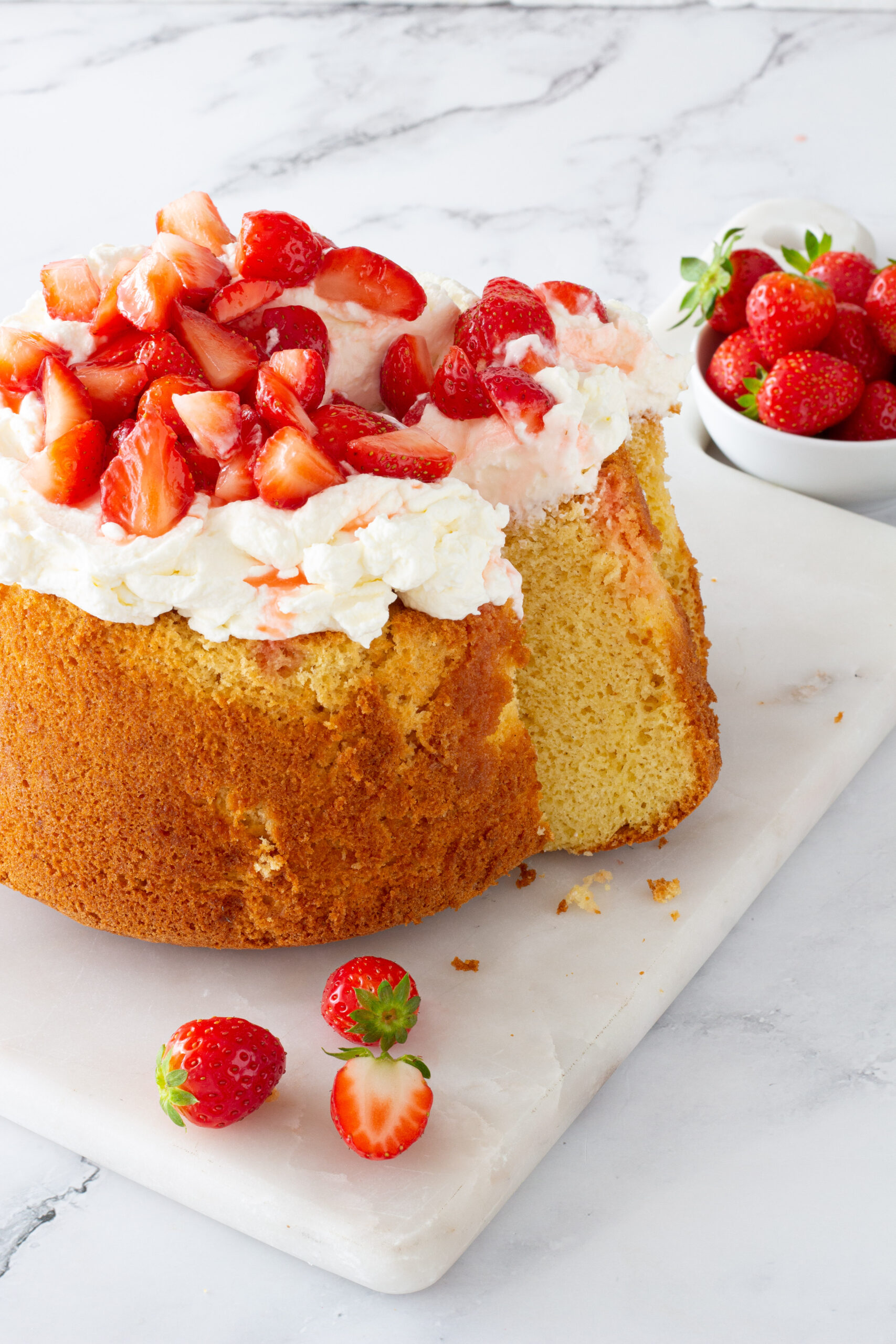 Chiffon cake alle fragole con camy cream
