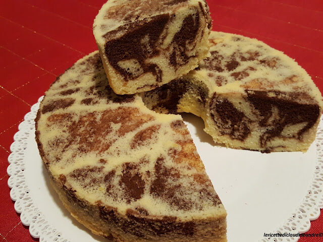 Chiffon cake bicolore