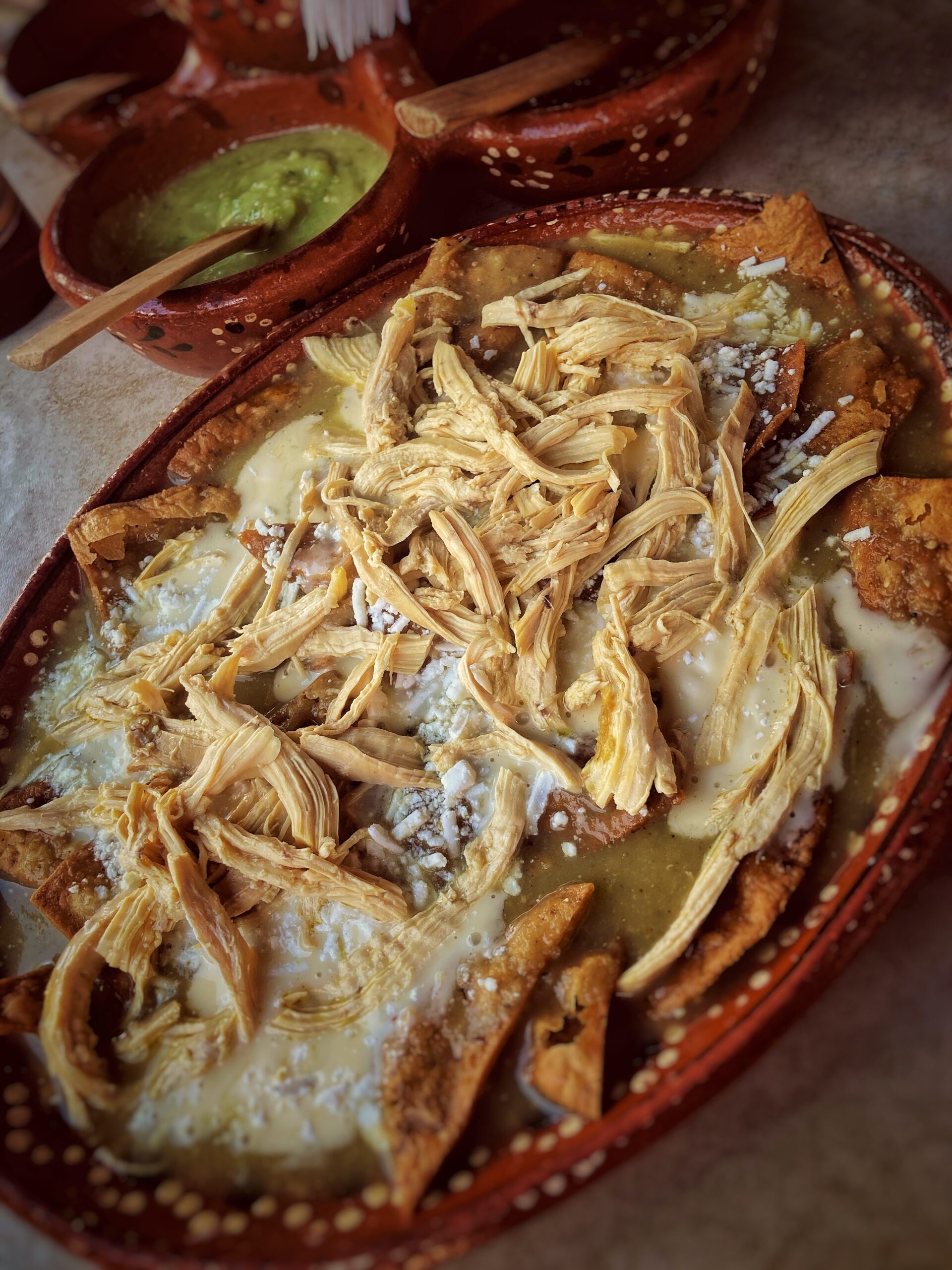 Chilaquiles de pollo (messico)