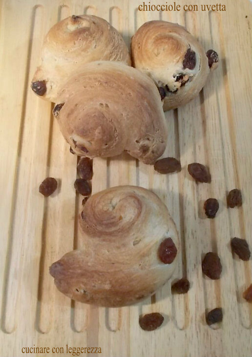 Chiocciole con uvetta – lievito madre