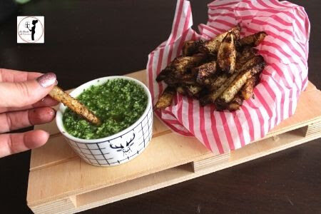 Chips di cavolo rapa speziate in friggitrice ad aria