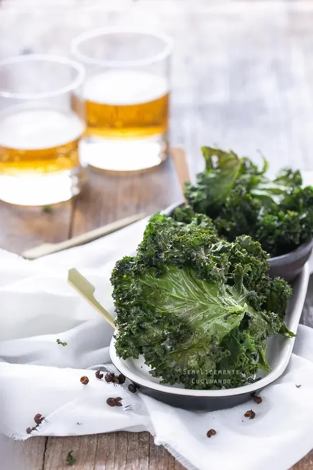 Chips di cavolo riccio o kale
