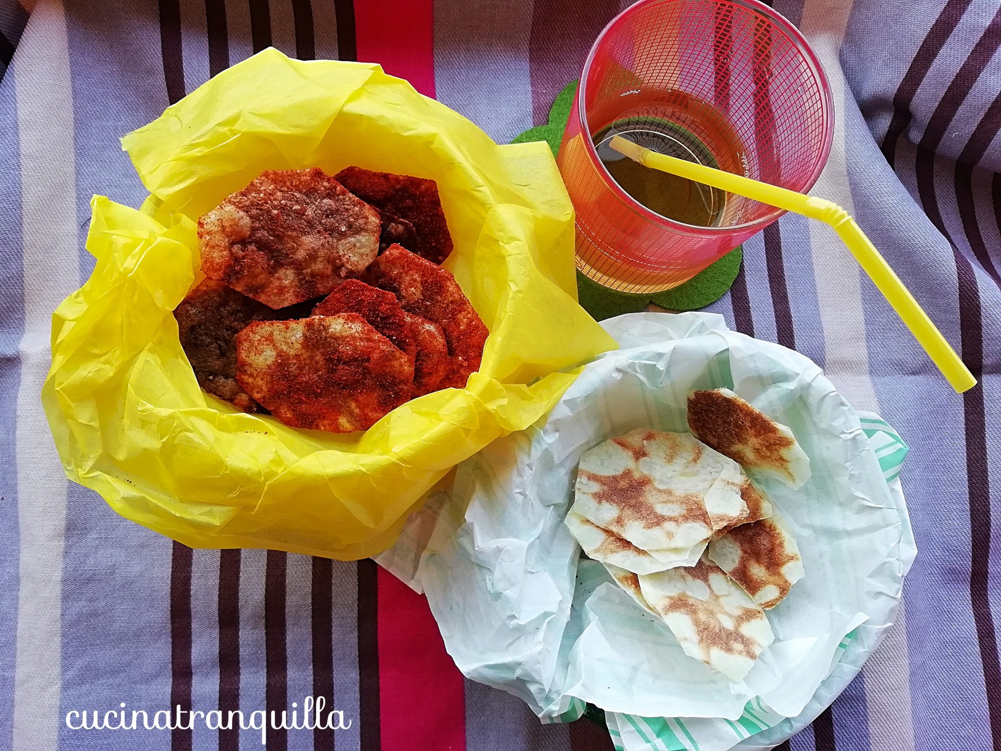 Chips di patate al microonde (con e senza spezie)