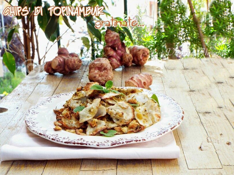 Chips di topinambur gratinate