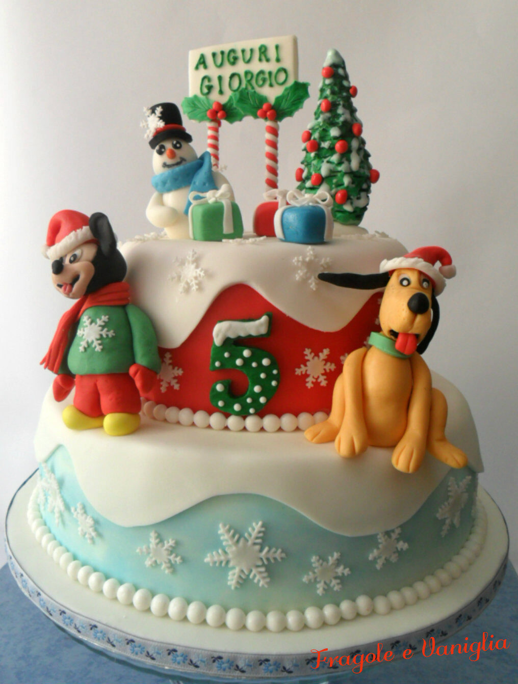 Christmas birthday cake