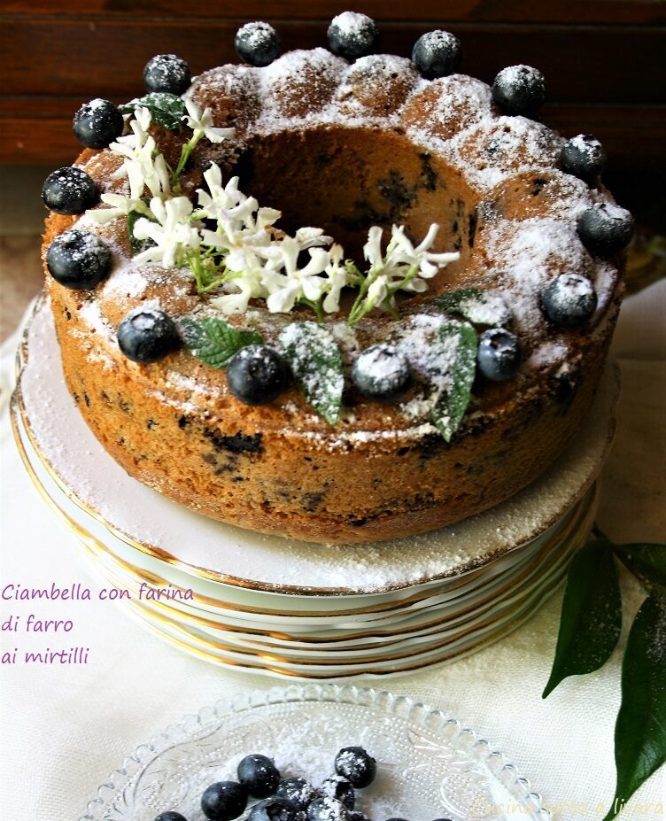 Ciambella ai mirtilli e farina di farro e due splendidi giorni a genova