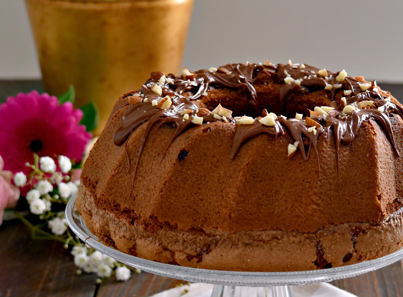 Ciambella al cioccolato senza burro e super-soffice