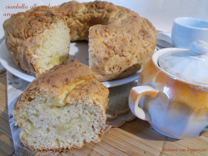 Ciambella alla mela arancia e panna