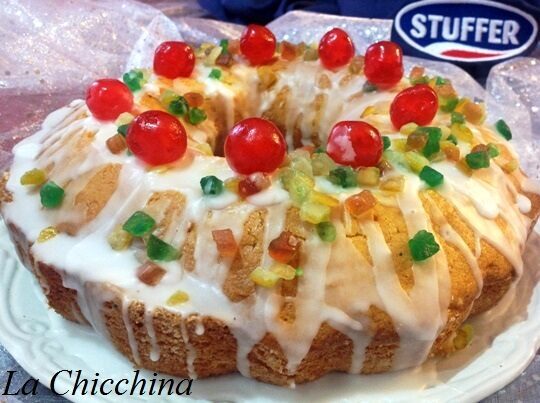 Ciambella alla panna glassata