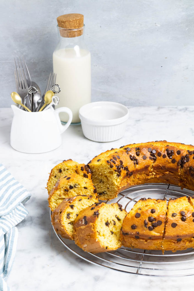 Ciambella alla zucca con gocce di cioccolato