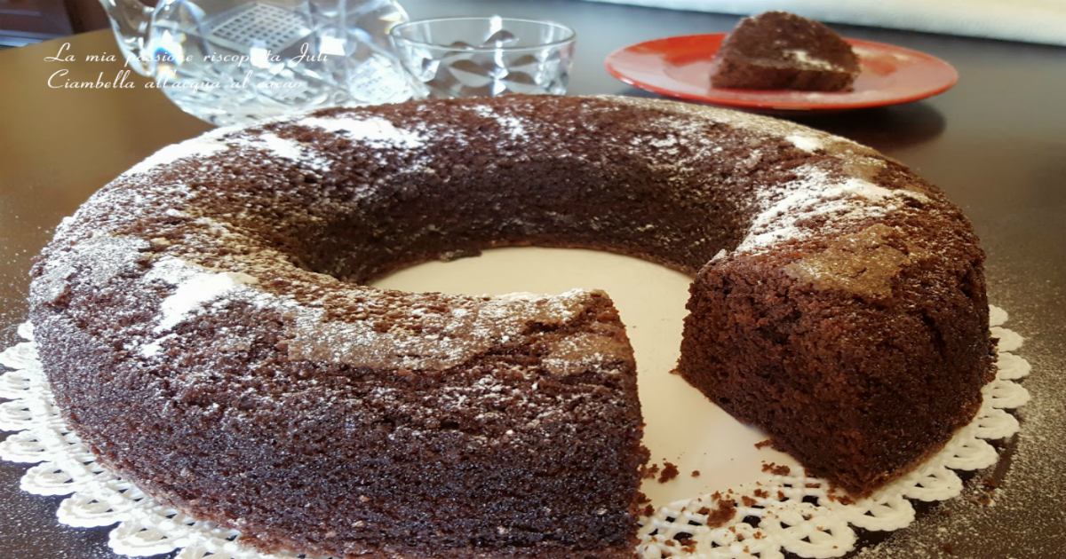 Ciambella all’acqua al cacao
