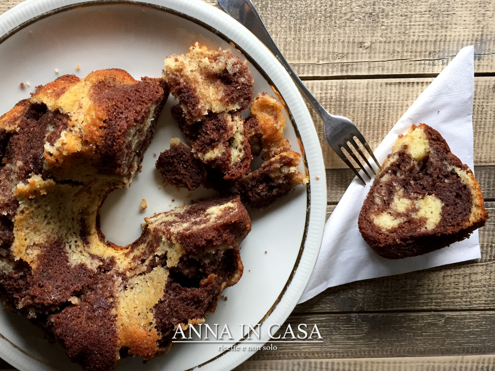 Ciambella bicolore della nonna