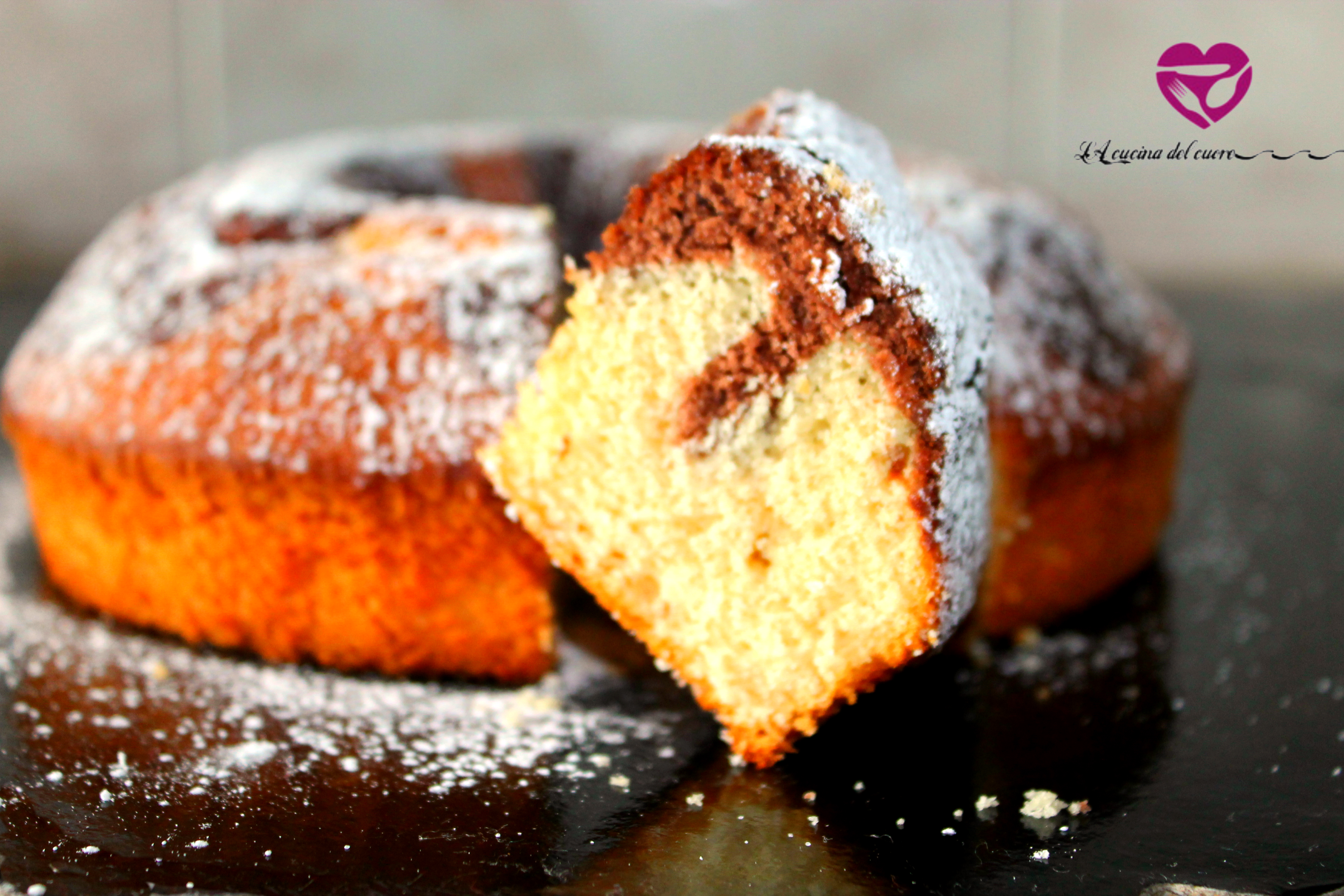 Ciambella bicolore senza glutine